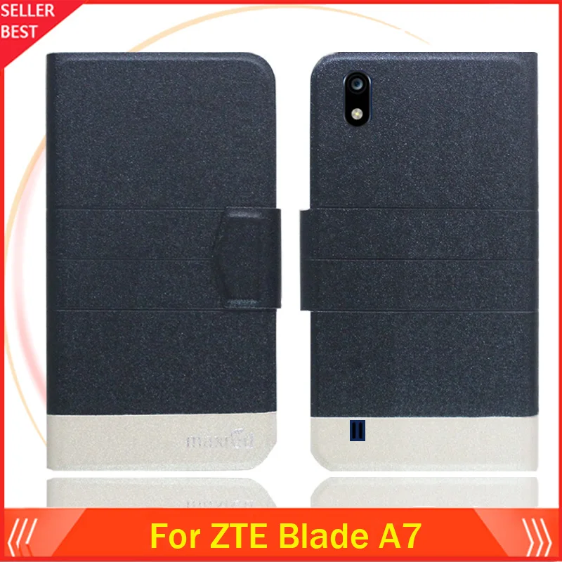 Фонарик горячий! Кожаный чехол для телефона ZTE Blade A7 заводская цена защитные