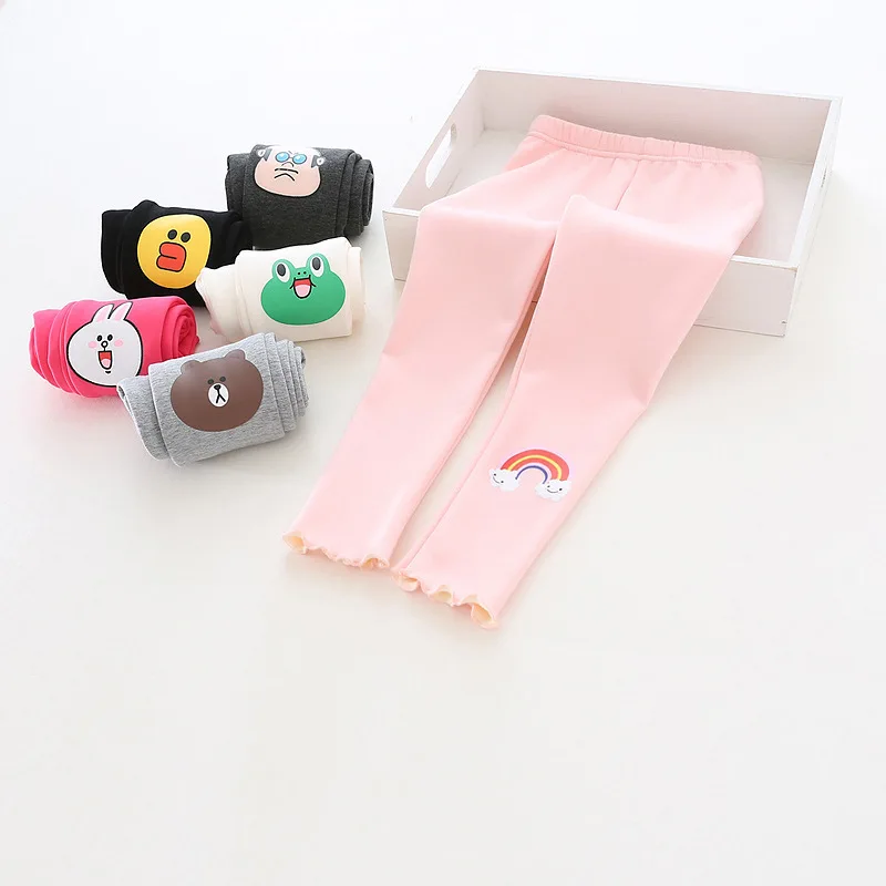 Милые леггинсы для девочек сезон осень зима хлопковые и вельветовые утепленные