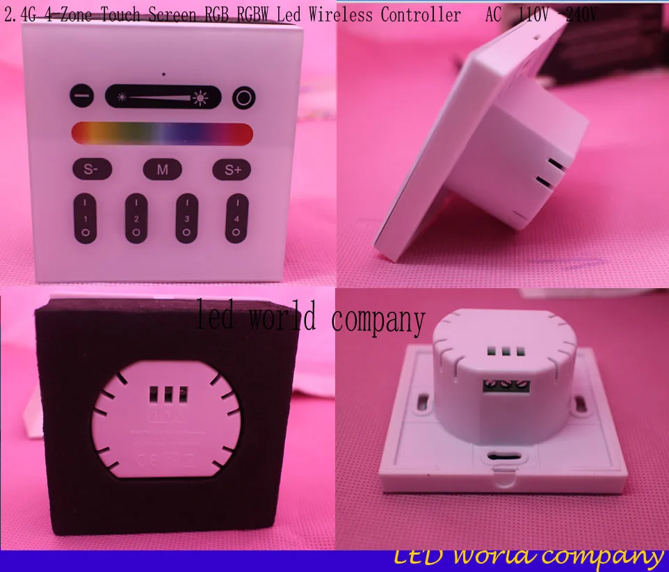 RGB контроллер Mi light 2 4G 4 зонный сенсорный экран RGBW светодиодный Беспроводной RF