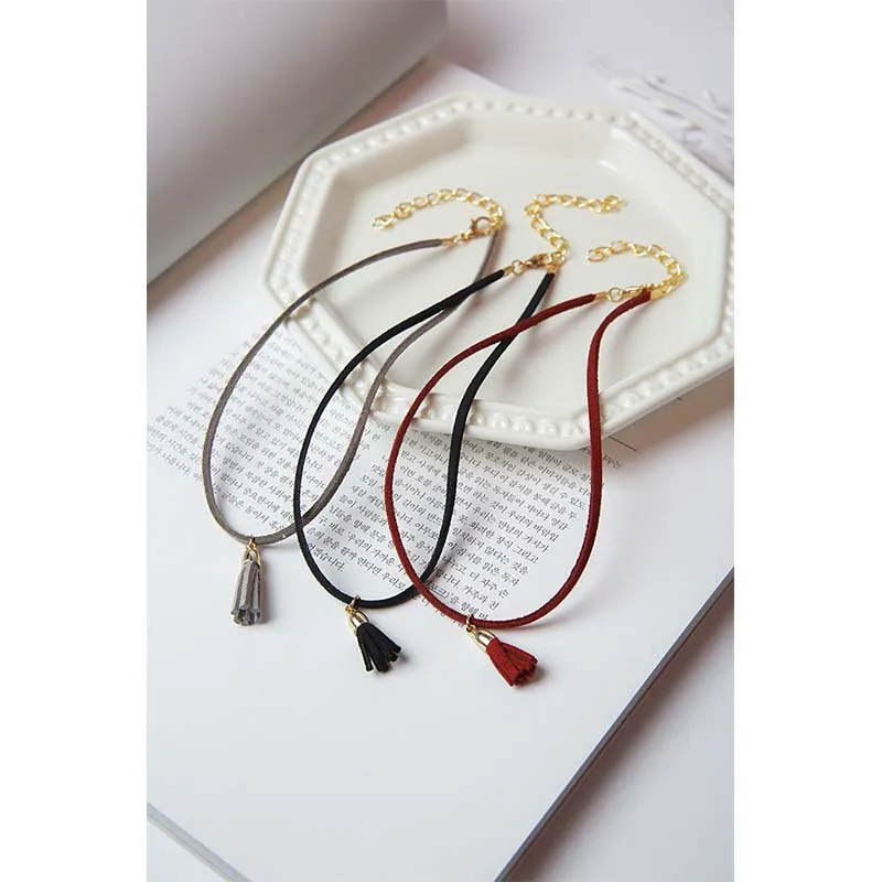 Fashion Women Trendy Sweet Tassel Necklace Collar Choker Torques Elegant Fresh Chain Head For | Украшения и аксессуары