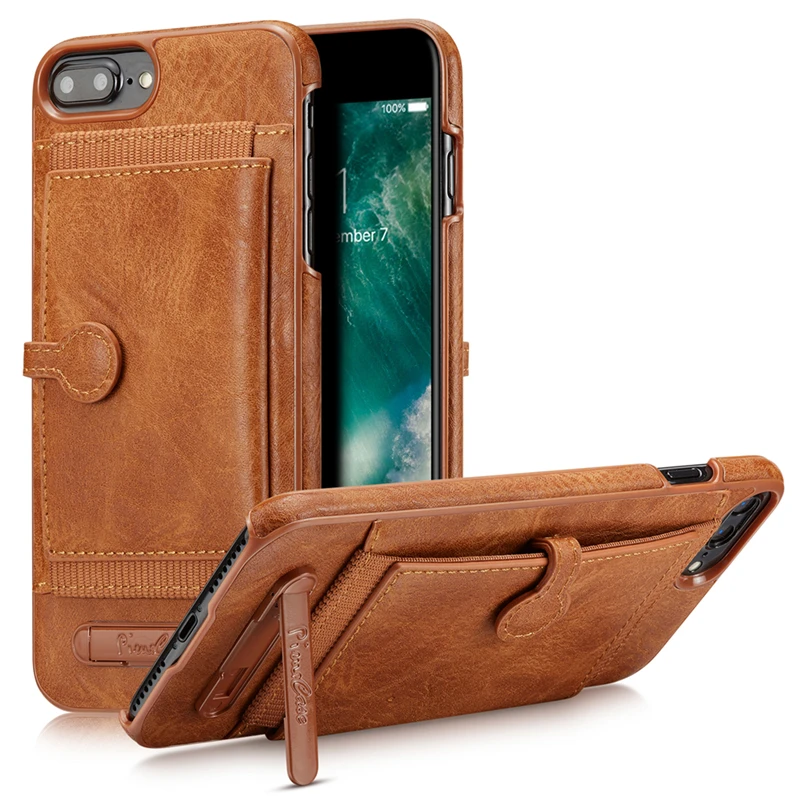Для iPhone 6S в стиле ретро из натуральной кожи Kickstand чехол для 6 7 8 Plus X Xs телефона
