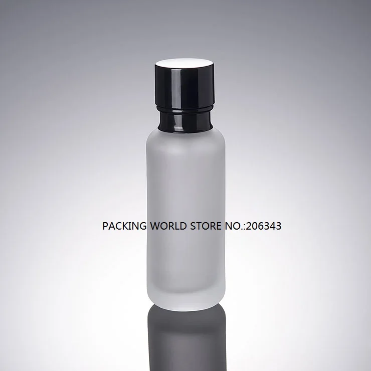 110ml frosted glass bottle with white/black pump lid for serum/lotion/emulsion/foundation cosmetic packing skin care | Красота и