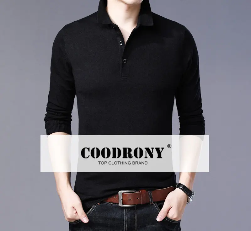 COODRONY свитер Мужская брендовая одежда Зима Новое поступление повседневные мужские свитера вязаный кашемировый шерстяной пуловер для мужчин Трикотаж 8248