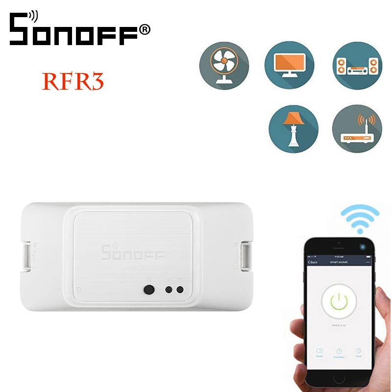 Alexa Google Home умный дом SONOFF RFR3 WIFI DIY RF переключатель управления беспроводной пульт