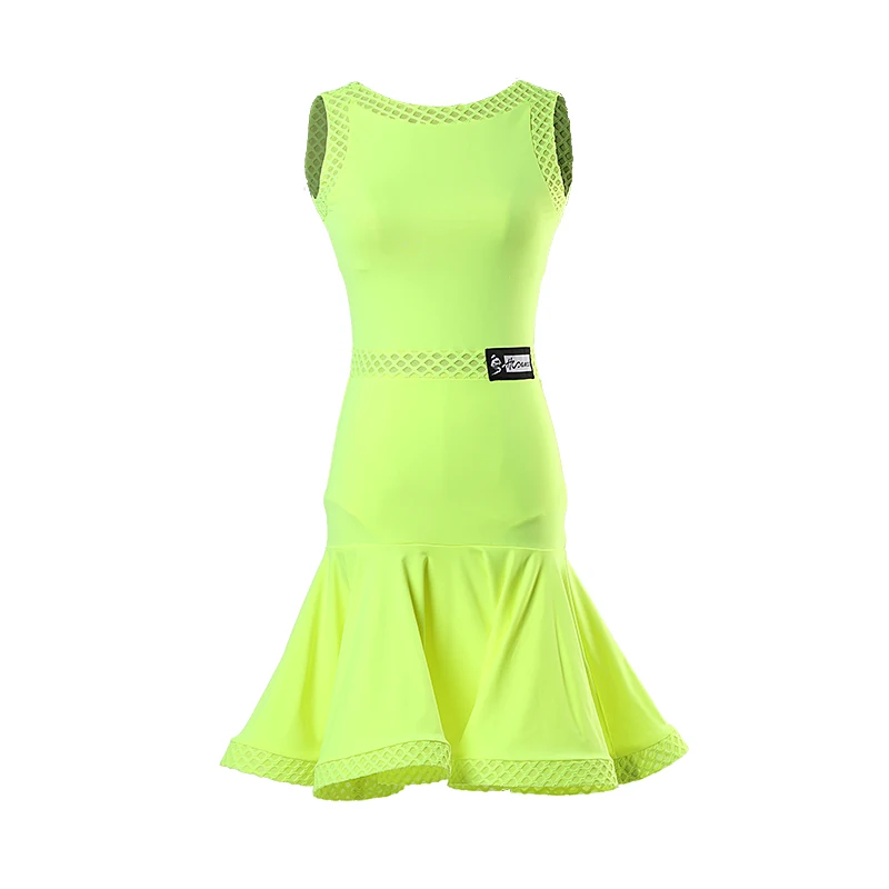 

Latin dance performance clothing female children practice clothes dress dance test stipulations suit sexy sleeveless H9155