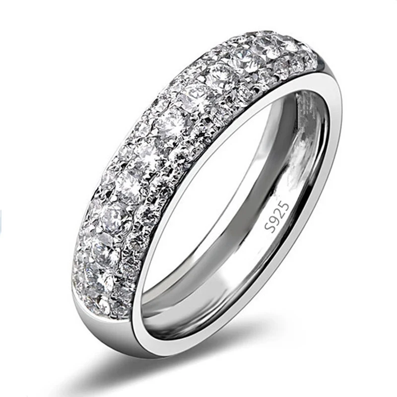 MDEAN круглое кольцо Anilos белого золота цвет ювелирные изделия Панк bague кольца для женщин AAA циркон ювелирные изделия мода Размер 5-12 MSR037