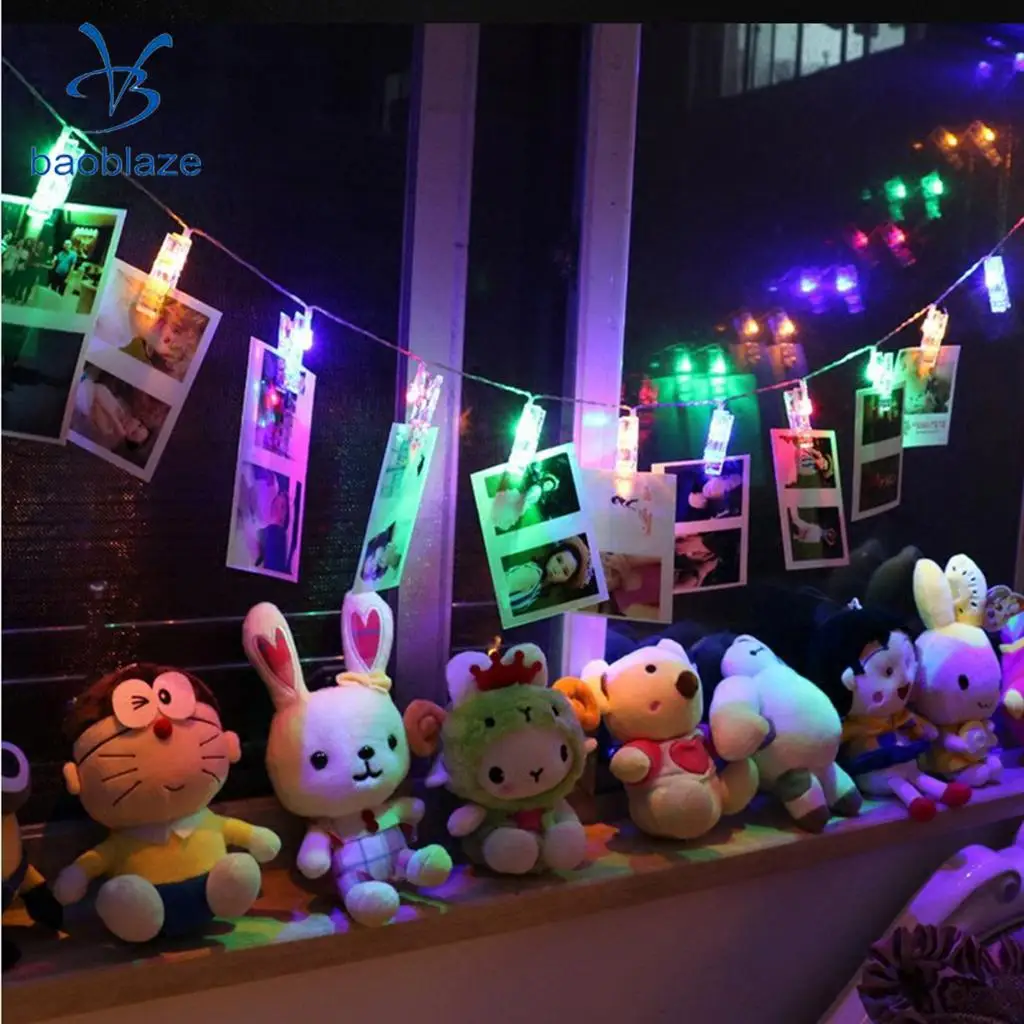 Baoblaze 10 светодиодных прищепок для фотографий высокого качества Сказочная