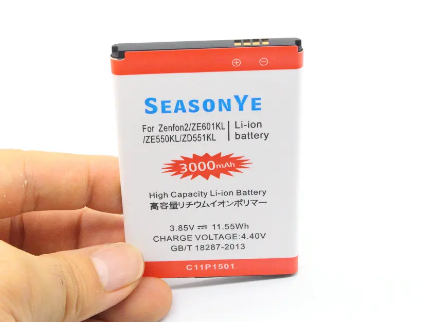Seasonye 2 шт./лот 3000 мАч/Вт/ч C11P1501 Сменный аккумулятор для Asus Zenfone Zenfone2 Laser ZE601KL Selfie ZD551KL