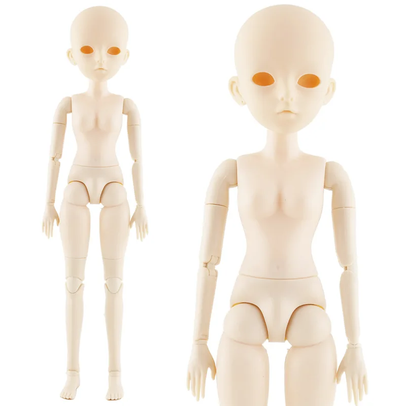 No Hair 42 см Bjd кукла 24 шаровая шарнирная кукла DIY обнаженное тело вьющиеся прямые волосы подарок для девочки с 3D глазами голова куклы игрушки для девочек - Цвет: No Hair