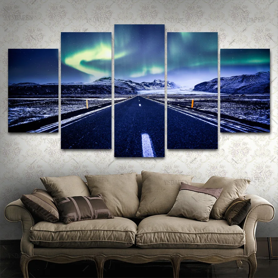 HD Printed Painting Canvas Printing Aurora painting Room decor print poster picture canvas Framed Art HG-069 | Дом и сад