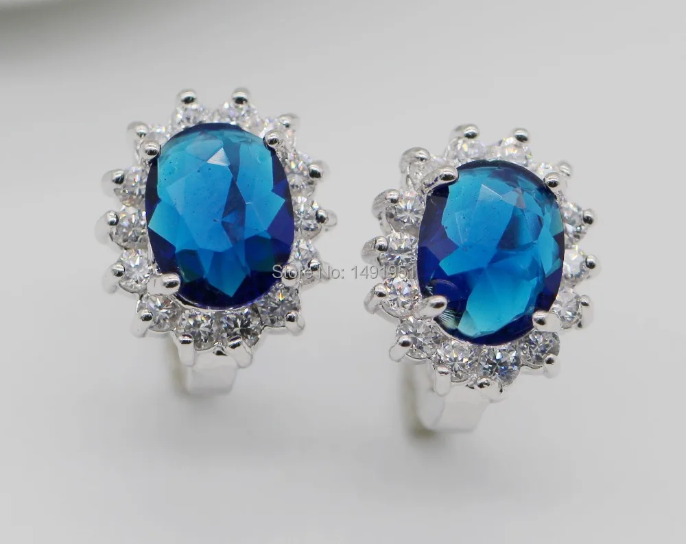 Роскошные серьги с цветком белого золота циркониевым камнем для женщин подарок