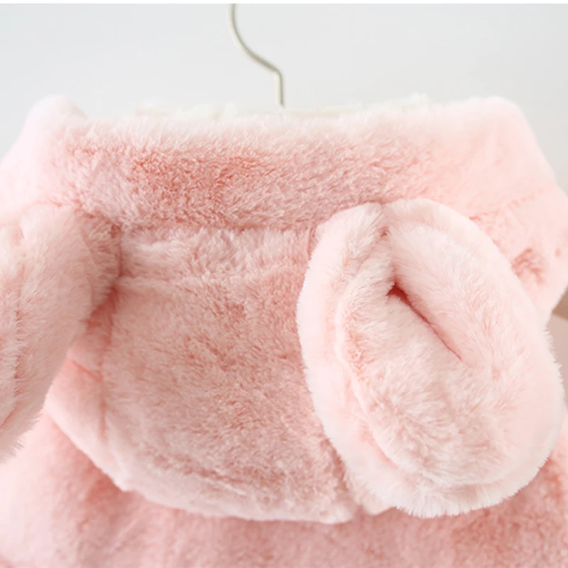 Baby girl clothes winter cartoon rabbit baby vest sleeveless hoodie coats 1-2years girls coat |
