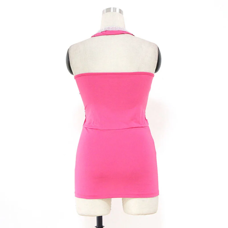 Сексуальное короткое вечернее мини платье с лямкой на шее 2015 Дешевое женское