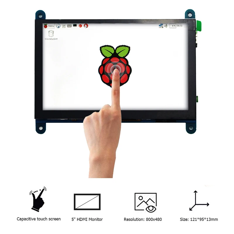 Raspberry Pi 3 экран 5 дюймов дисплей 4 800*480 емкостный сенсорный ЖК для Модель B 3B