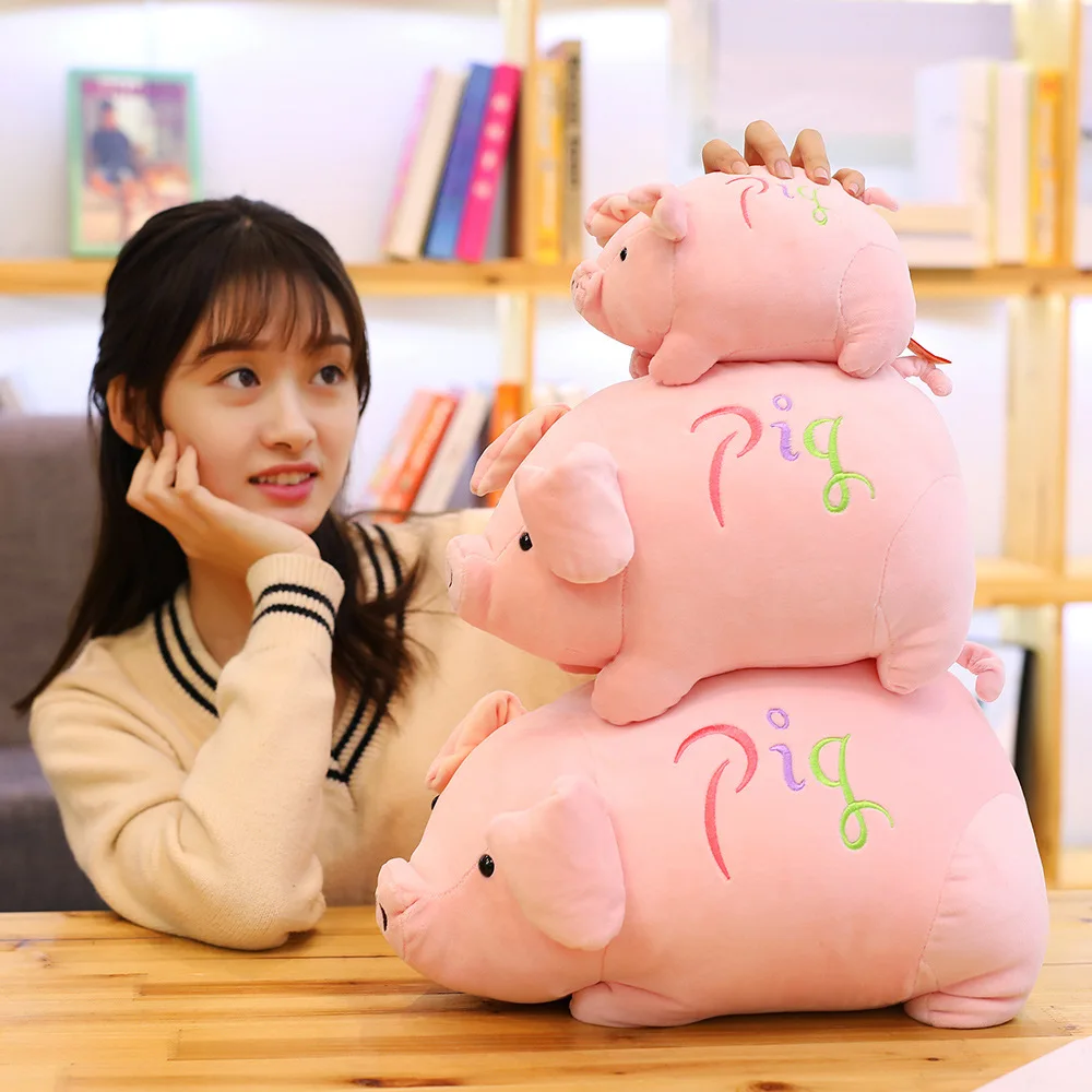 

30/40 Kawaii Stuffed Plush Pig Pillow Girl Gift Brinquedos Soft Cotton Animals Toys For Children Baby Appease Sleeping Doll