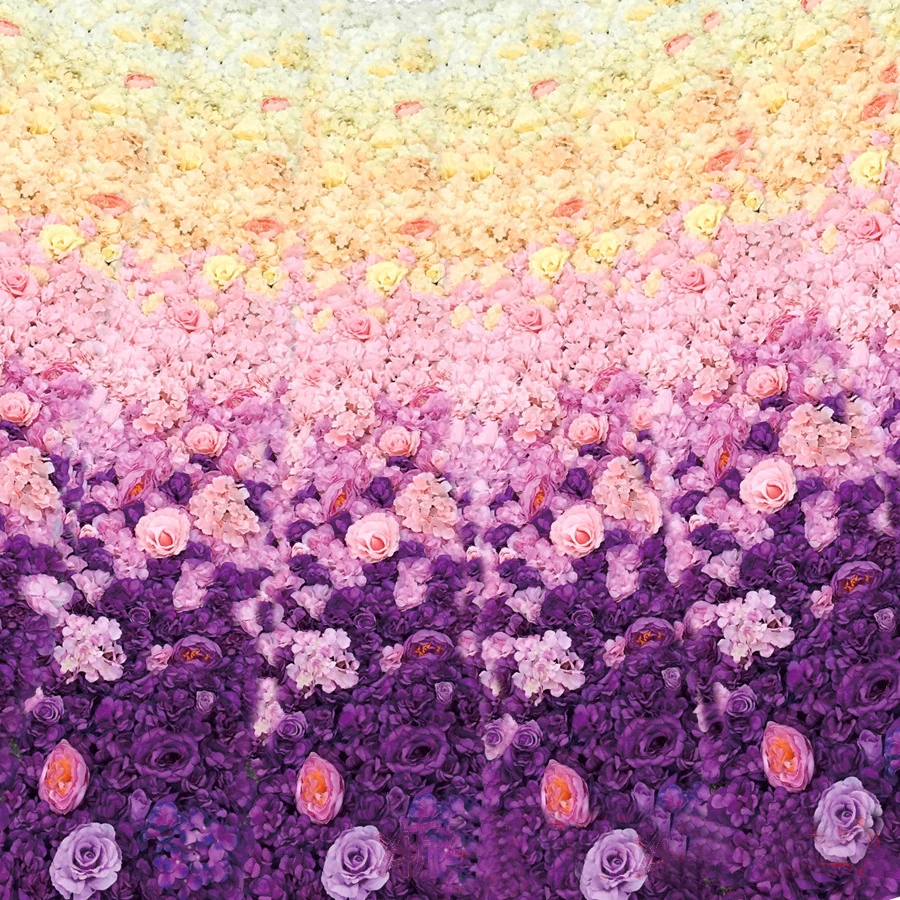 

2.4M *2.8M Purple with Pink Artificial silk rose flower wall wedding background lawn/pillar flower home wedding decoration