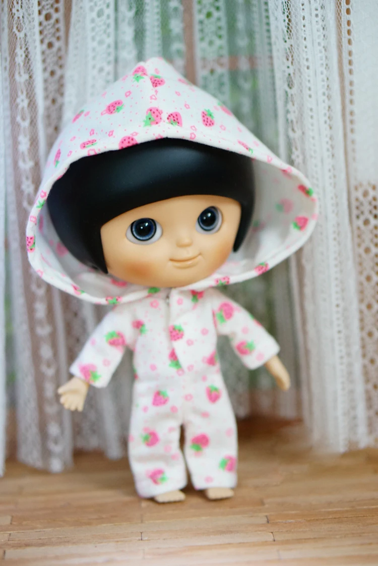 

T02-X667 Best children gift 1/8 bjd dolls Accessories handmade clothes cute animal Coveralls pajamas 1pcs