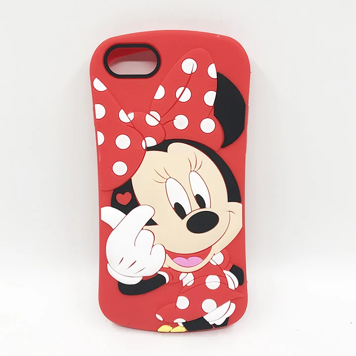 new minnie Резиновый чехол с 3D милым стежком единорогом и котом для iPhone 7, 6, 6S Plus, 5S, SE, мягкий силиконовый чехол с мультипликационным принтом для iPhone X, XS, 8, 7, 6 S, чехол - Цвет: new minnie