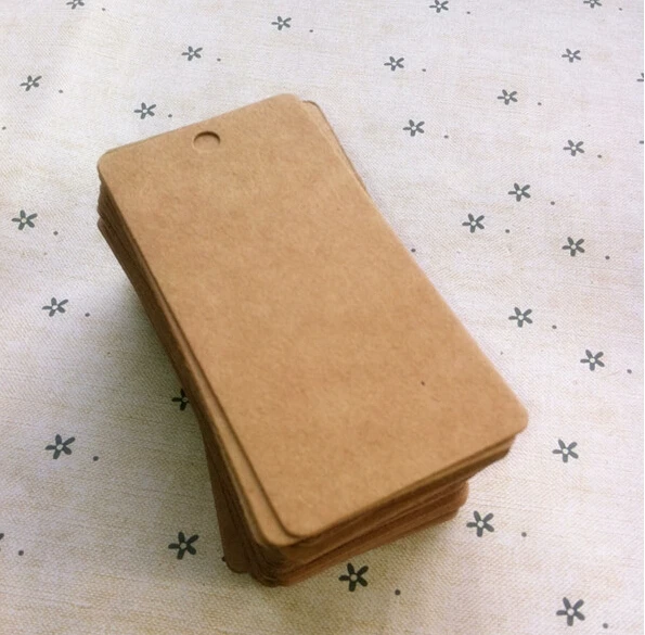 Оптовая продажа 500 шт./лот Размер 4*8 см прямоугольная бирка (включая пеньковую