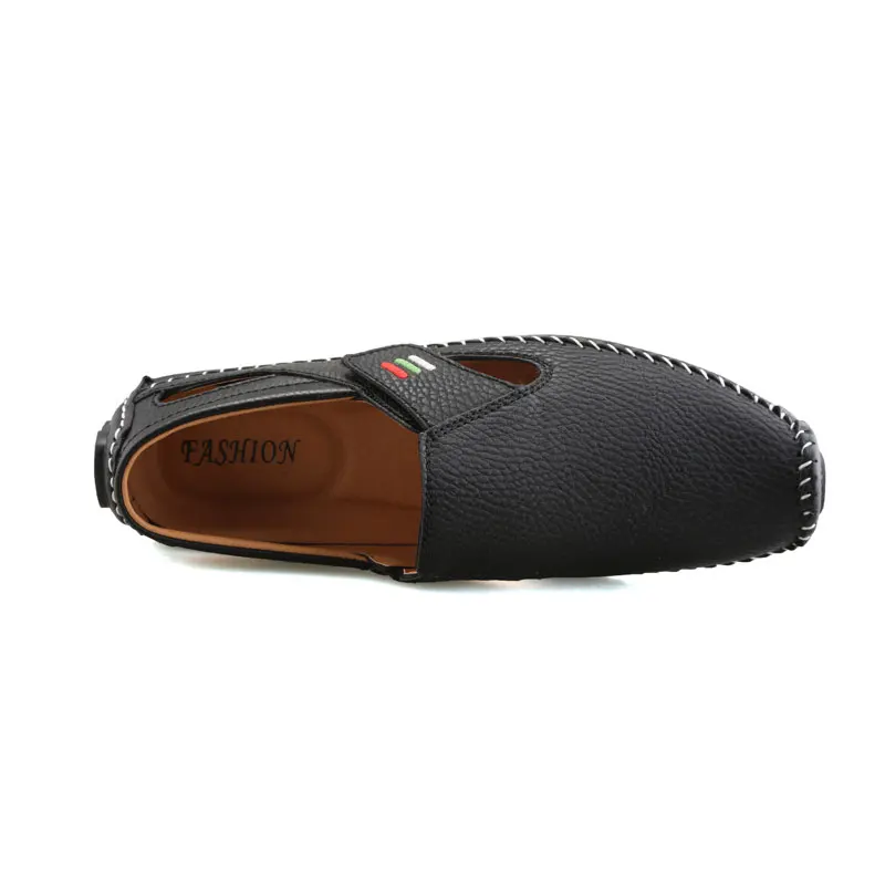 2019 New Fashion Men Leather Shoes loafers Summer Breathable Casual Slip-on Driving Boats Moccasins Flats | Обувь