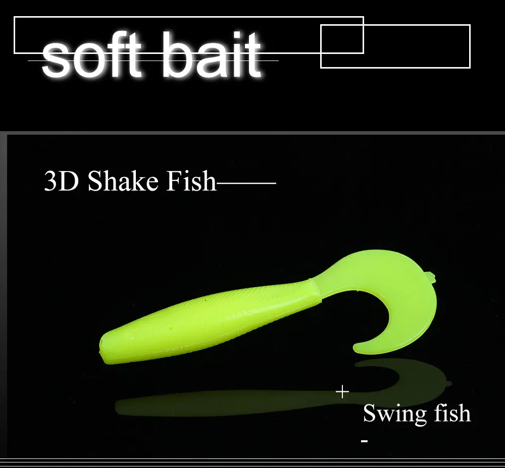 3D Shake Fish Soft Body 5pcs/lot 4.5g 8cm Wobbler Fishing Lures Easy Swim baits Silicone Soft Bait Carp Artificial Soft Lure
