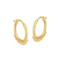 2019 real pure 925 sterling silver hoop earring for women ear jewelry small round female gold color vintage korean wholesale