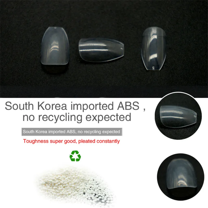 500 шт./упак. новая форма гроба накладные ногти натуральные/прозрачные