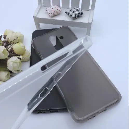 Чехол для samsung GALAXY J8 2018 Мягкие TPU Crystal Clear ультра тонкий прозрачный защитный Пудинг