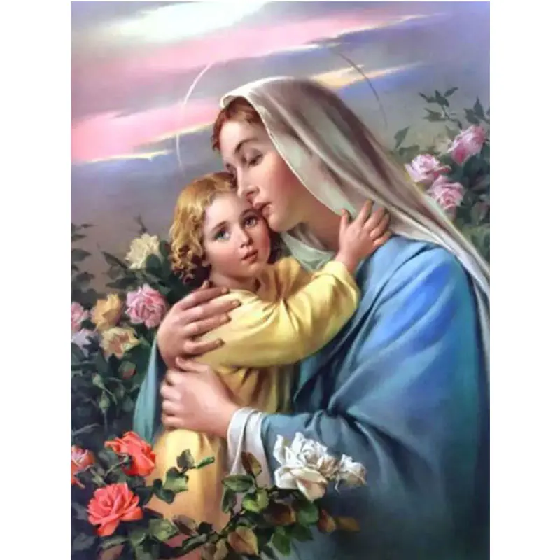 Набор для алмазной вышивки Мадонна и девушка|Алмазная мозаика вышивка| |