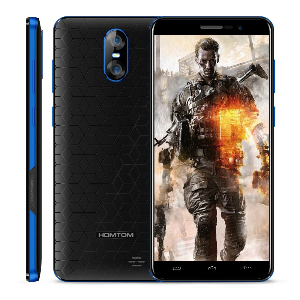 Смартфон HOMTOM S12 с 18:9 экраном 5 0 дюйма четырехъядерным процессором MTK6580 1 ГБ ОЗУ 8 Гб