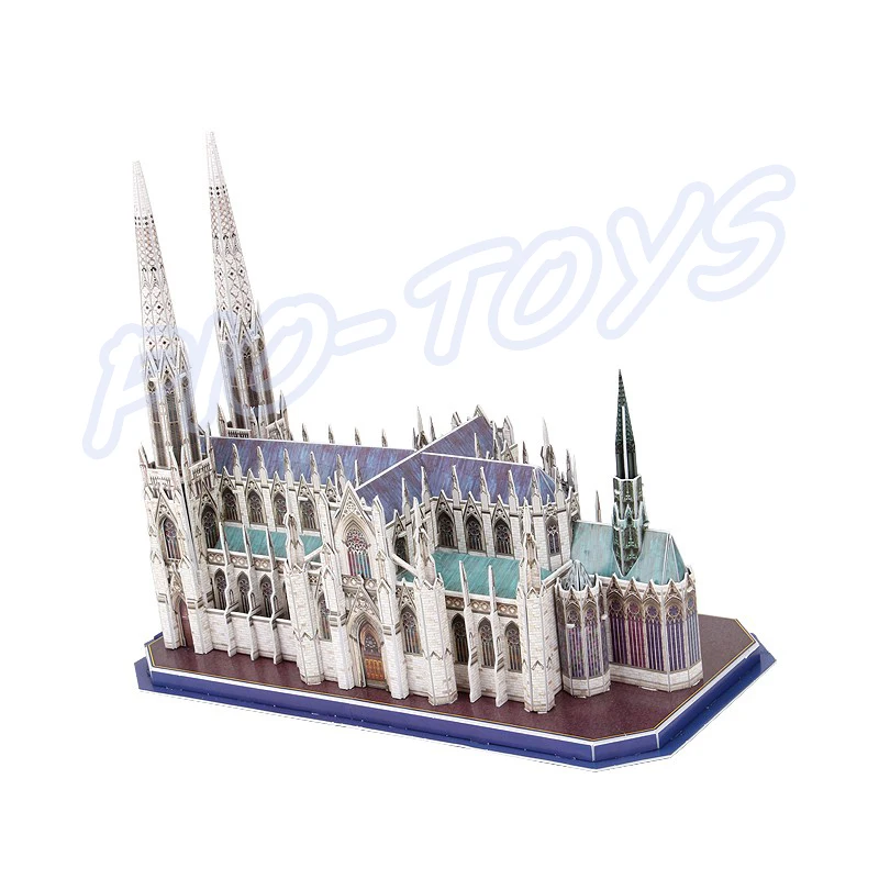 Новогодний подарок собор Святого Патрика 3D пазл модель здание всемирно