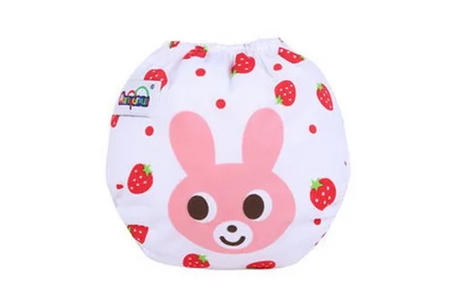 Rabbit 1 шт. Многоразовые детские подгузники для младенцев, тканевые подгузники, мягкие чехлы, детские подгузники, размер, регулируемые тренировочные штаны, размер, регулируемый крой, узор - Цвет: Rabbit