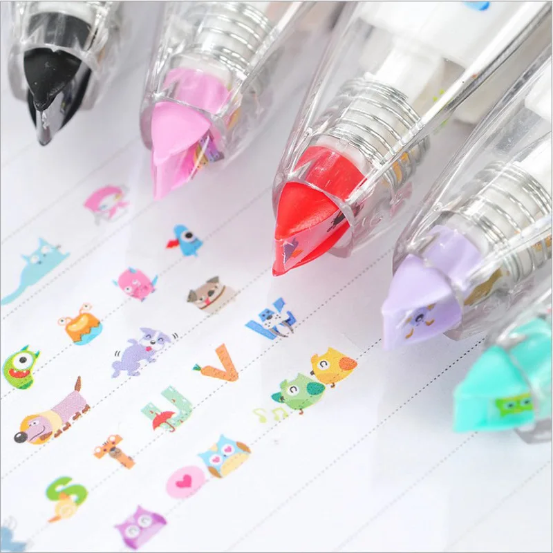 Милые Животные декоративные Коррекционные Ленты Kawaii корректор для Школы