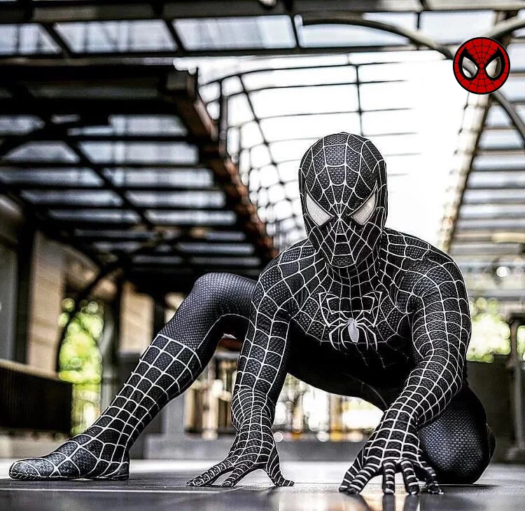 Супер крутой черный Веном костюм спайдермена для косплея мужчин удобные