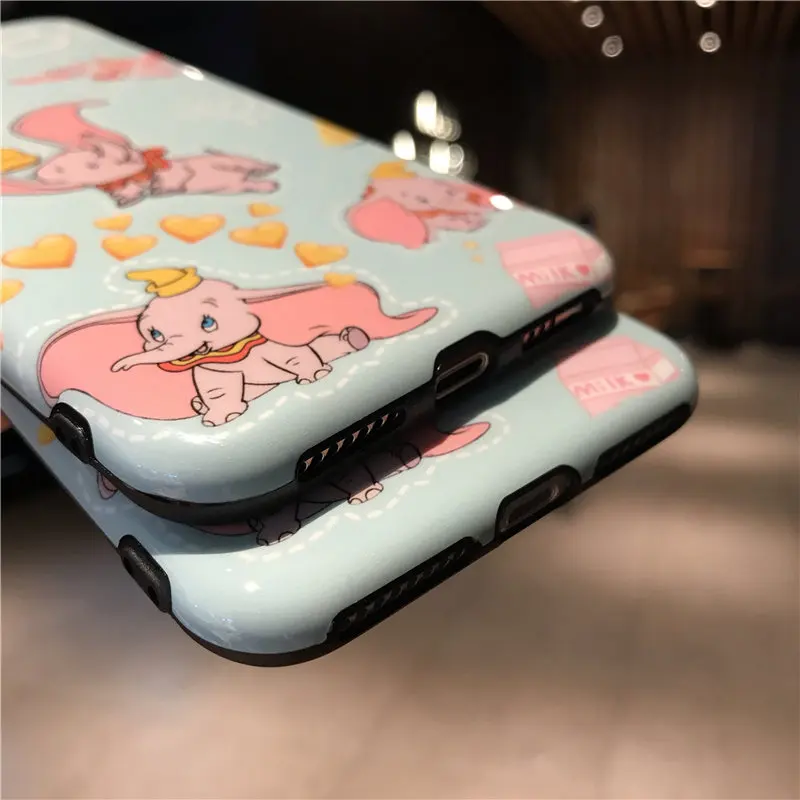 Мультяшный чехол Disneys Dumbo для iPhone X XS 8 7 6 S Plus XR Max Fly Elephant Мягкий ТПУ глянцевый