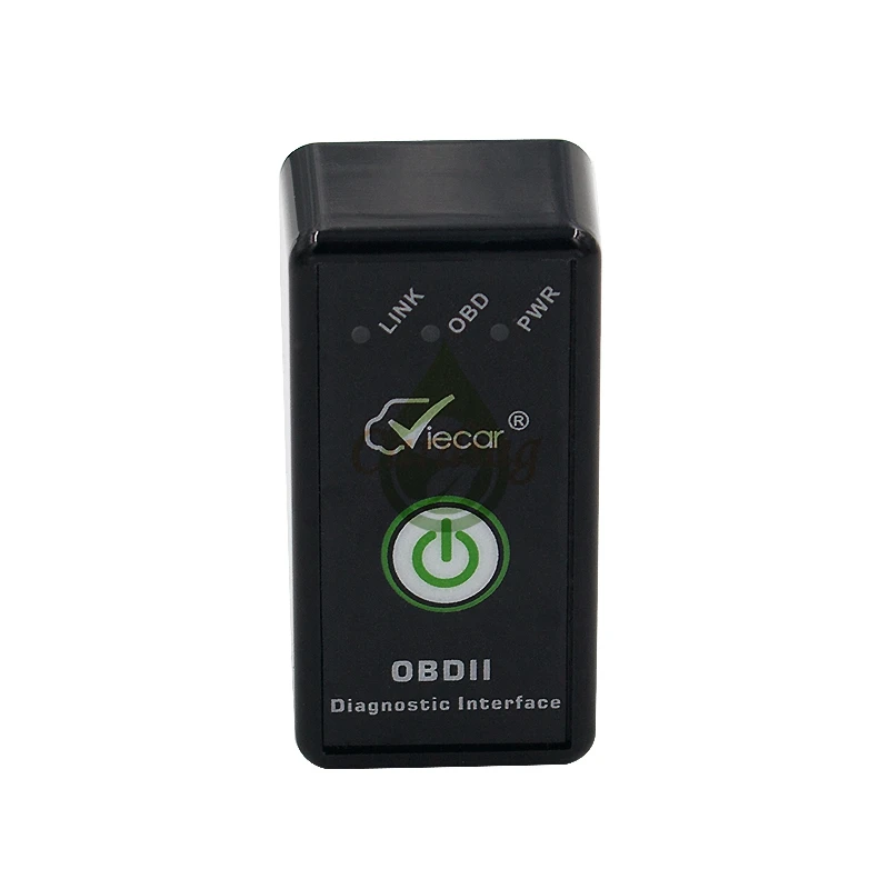Новые мини OBD2 ELM327 v2.1 показателя viecar Bluetooth 2.0 ELM 327 с Мощность переключатель OBDII код