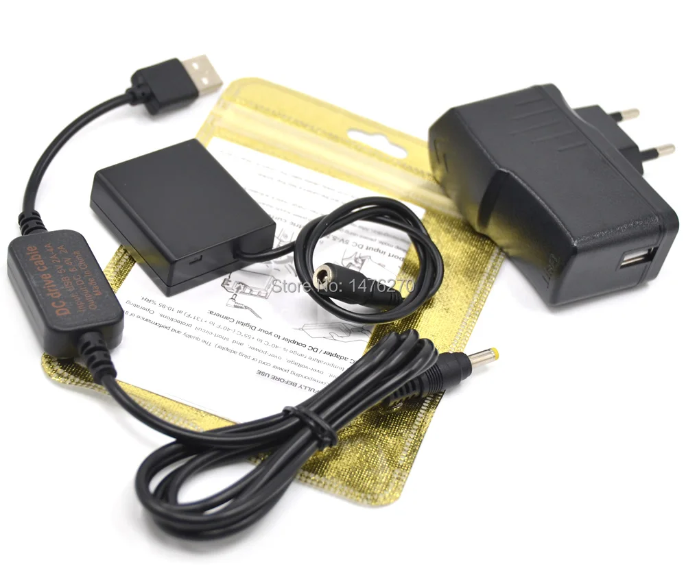DMW-DCC11 BLG10 BLE9 пустышка батарея+ мобильный Банк питания кабель+ USB адаптер для Lumix GF5 GF6 GX80 GX85 GX86CGK GX7 Mark II ZS60 TZ85