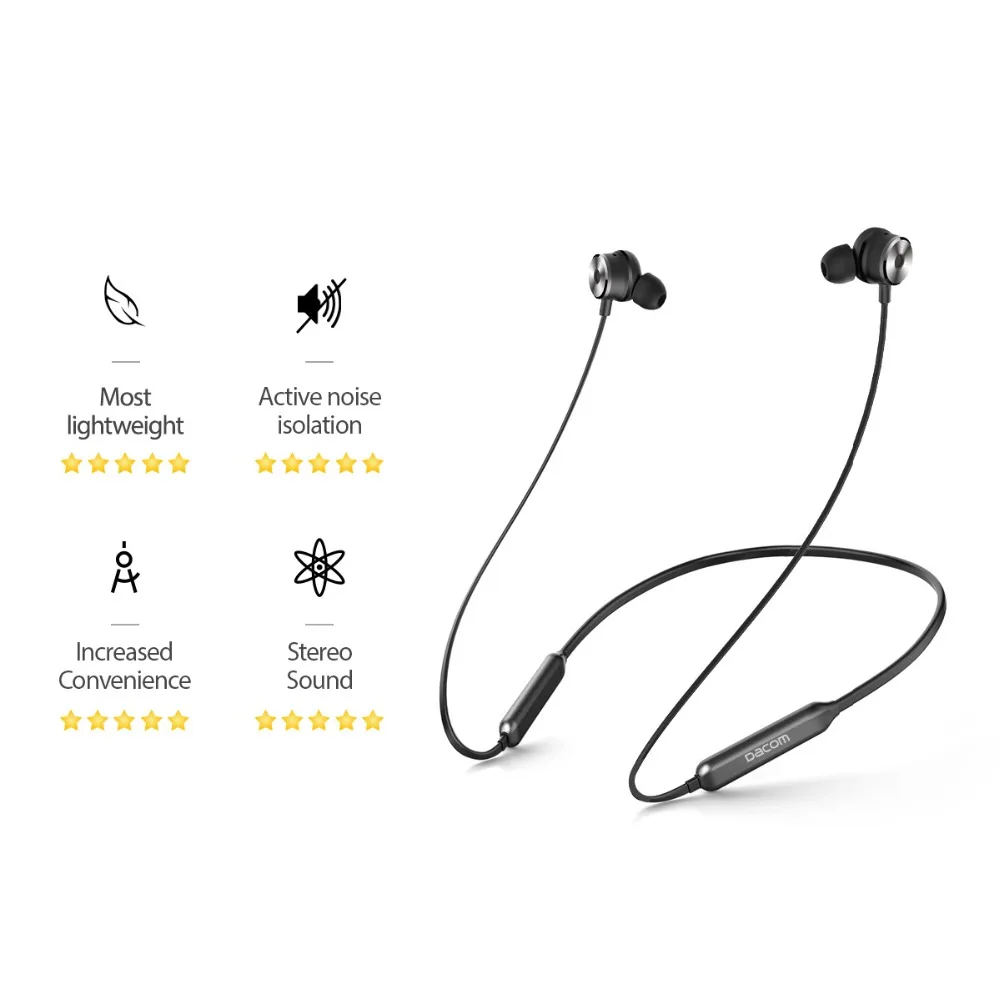 Dacom L10 Беспроводные наушники с активным шумоподавлением Bluetooth V4.2 Спортивные