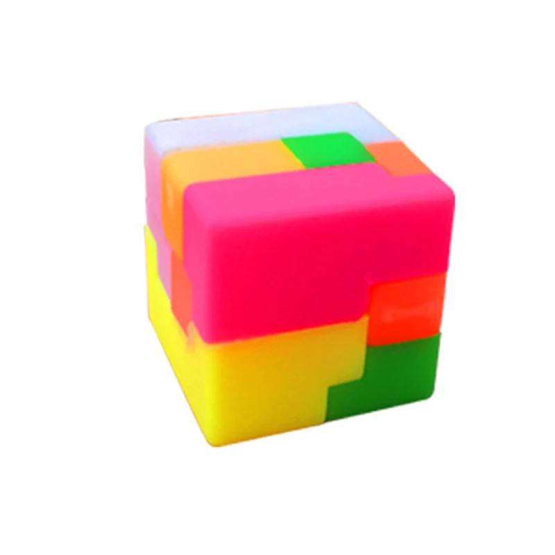 Square 1 шт., креативный Радужный футбольный квадратный брелок, кубик Монтессори, игрушки, пазлы, обучающие игры, детские игрушки для детей - Цвет: Square