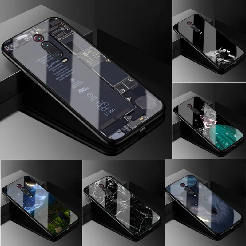 Чехол для Xiaomi mi 9 T Pro, жесткий чехол из закаленного стекла для Xiaomi mi 9 T, мягкий бампер из ТПУ для mi 9 T 9 T Pro mi 9TPro Coque