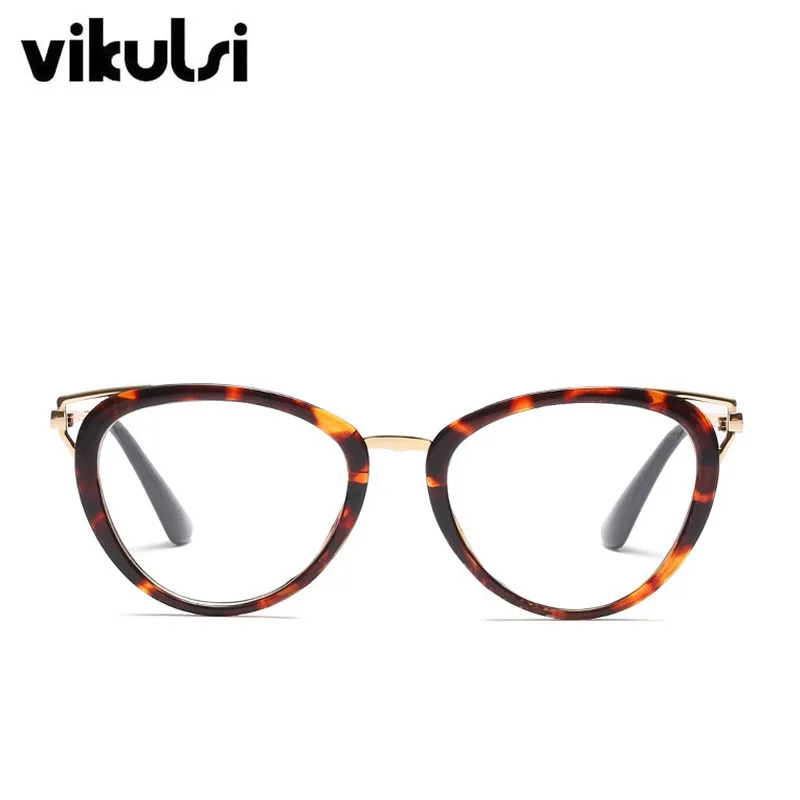 Модные женские очки Cateye, оправа, прозрачные Модные оптические очки, оправа для женщин, крутые очки кошачий глаз, металлическая оправа, очки
