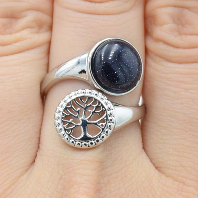 Кольцо женское с натуральным камнем уникальное регулируемое Ювелирное