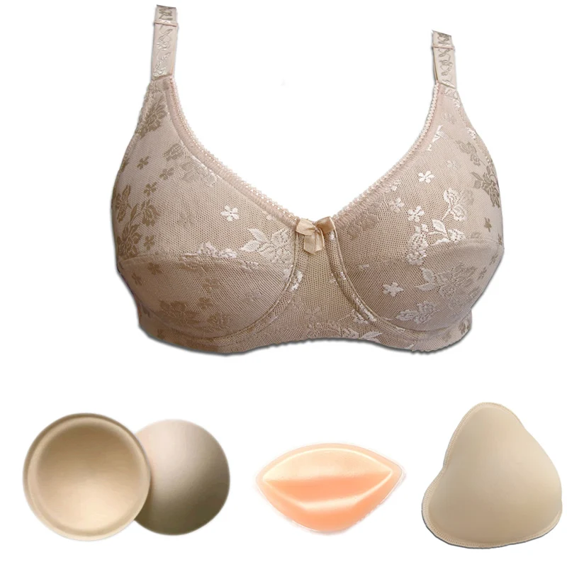 4 шт. бюстгальтер для мастэктомии удобный карманный силиконовой груди