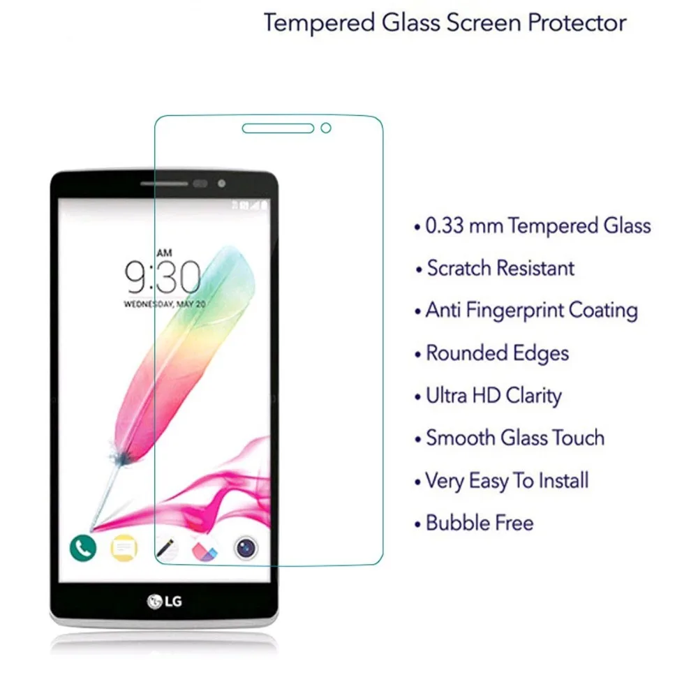 С уровнем твердости 9 H HD 2.5D закаленное Стекло es для LG G4 Beat G4S Экран протектор Ultra Clear