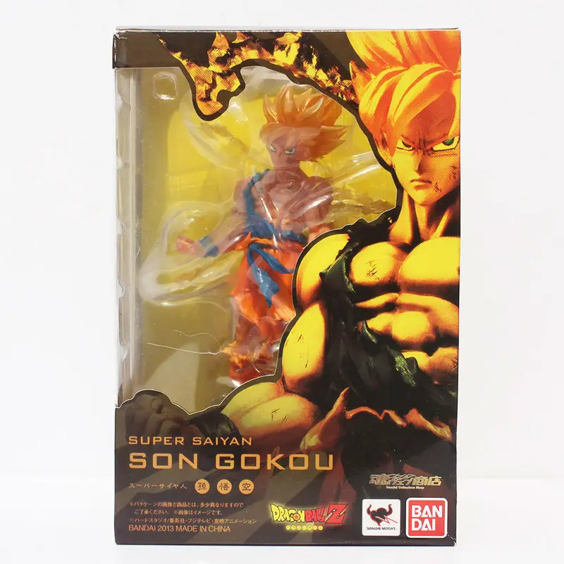 С коробкой 18 см Dragon Ball Z Супер Саян Гоку Сон Гоку ПВХ фигурка Модель Коллекционная игрушка
