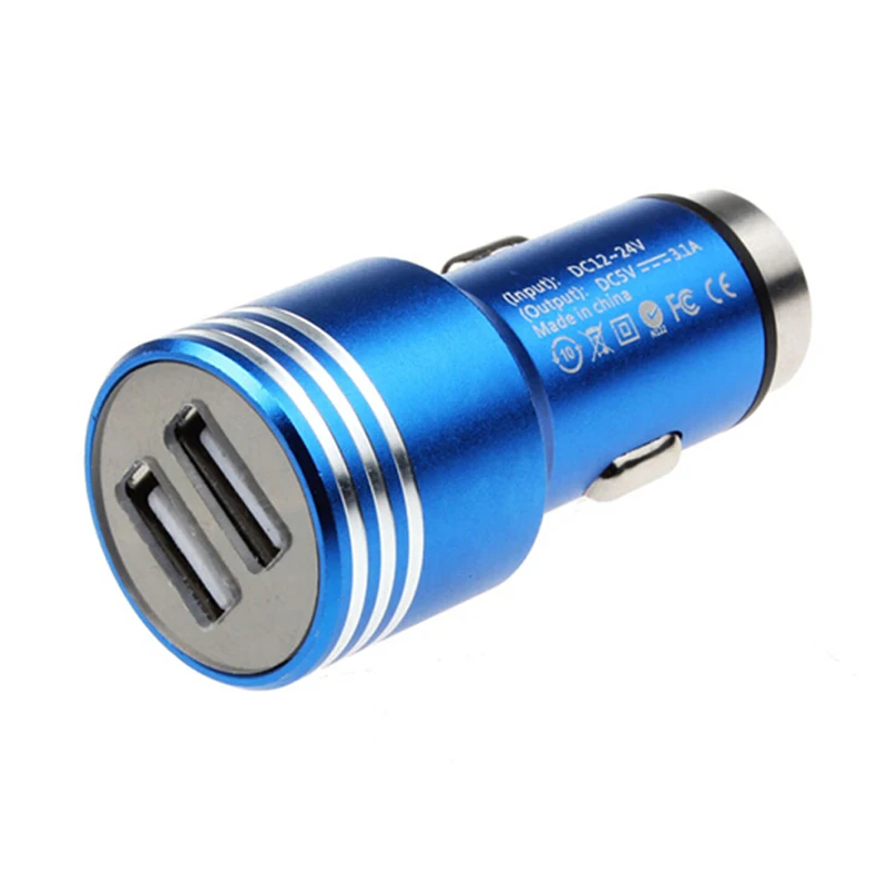 Новый круглый тип Bullet 5V 2.4A умный быстрый Электрический мини двойной порт USB