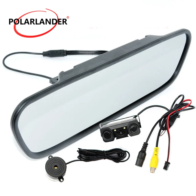 Auto TFT LCD Car Interior Mirror Monitor 170 Degree Night Vision Color Screen Rearview Camera Optional 5 Inch DC 12V Video Input |