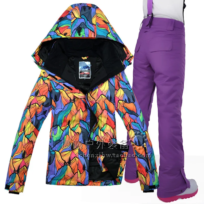 Куртка GSOU для катания на лыжах штаны ветрозащитная водонепроницаемая Спортивная