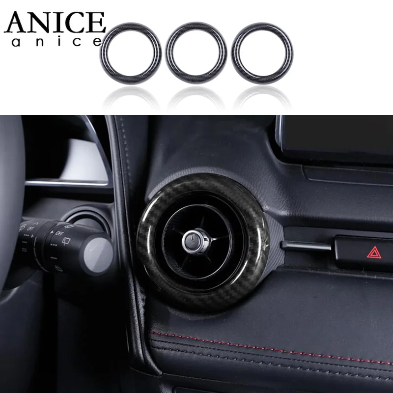 Carbon fiber color ABS DASHBOARD AIR VENT COVER SURROUND trim fit FOR MAZDA CX-3 CX3 Mazda demio Mazda2 | Автомобили и мотоциклы