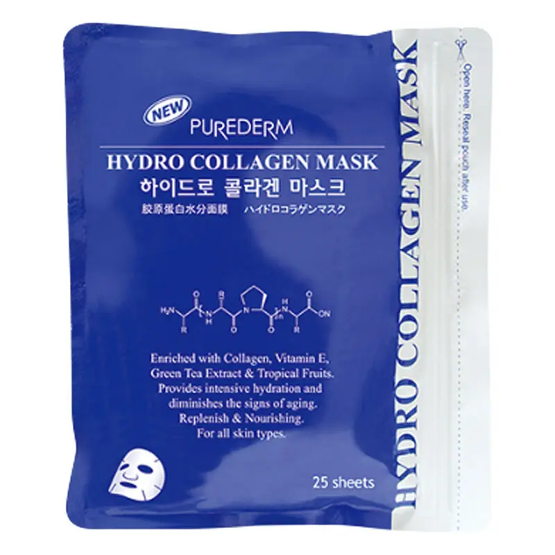 Коллагеновая Маска PUREDERM 25 листов коллагеновая увлажняющая маска уход за лицом